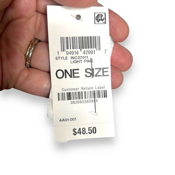 NWT INC International Concepts Knit Kimono Light Pink Blush Open Cardigan Wrap - Picture 6 of 10